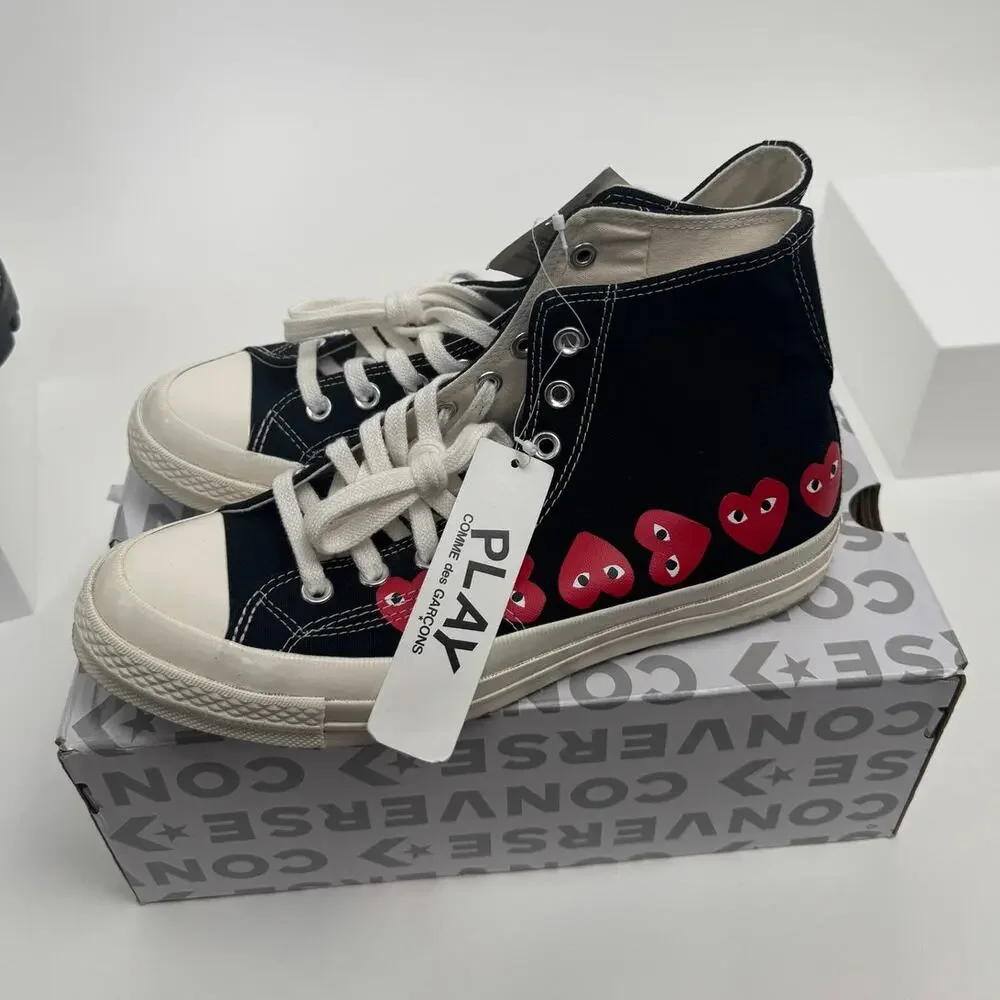 Comme des Garcons x Converse NIB Unisex Heart High Top Sneakers M8.5 W10.5